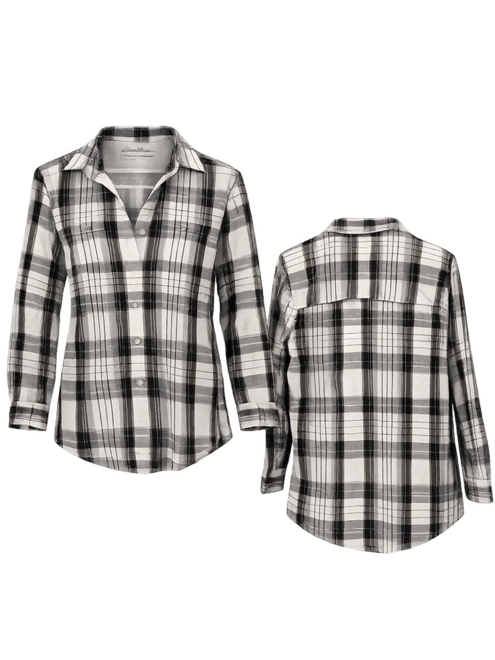 Eddie Bauer Plaid Button Up Shirt Women’s Small Classic Fit